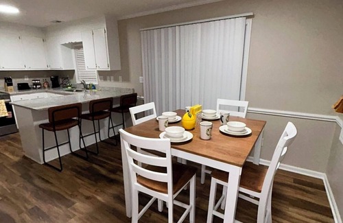 Winterville House | nSpacious 3BR Townhome, Private Gated Patio, Coffee Bar & Blackout Comfort