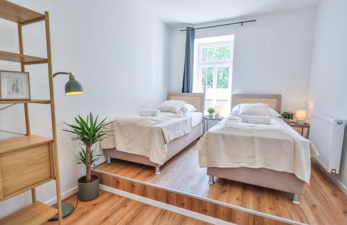 Gohlis-Mitte Apartment | NUVANA Moderne 3-Zimmer Wohnung mit Balkon, Arbeitsplatz & 10min zur Innenstadt