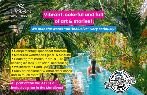 Kanifinolhu Island Resort | Oaga Art Resort Maldives - Greatest All Inclusive Plan with Free Speedboat Round-trip