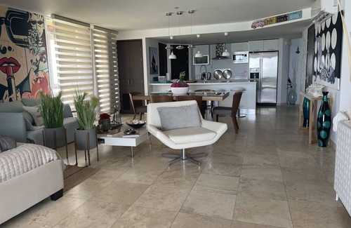 Oranjestad-West Apartment | Oasis Condominium ,Spectacular Sea view Big studio penthouse, ocean front,wifi,