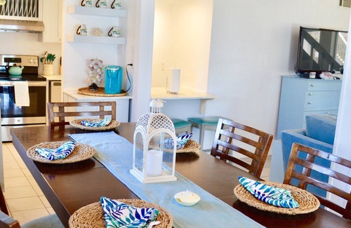 Pirates Beach House | OCEAN VIEW: A block from the beach. LARGE gated patio. Beach Getaway~🐾Friendly!