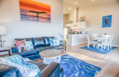 Depoe Bay Condo | Ocean View & Whale Watching! Dog Friendly in Depoe Bay!