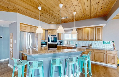 Gilchrist House | Oceanfront home with deck, gazebo & private balcony - dogs OK on the beach