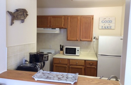 Anchorville Apartment | Our Starboard Cabin is clean & comfy & comes with boat slip & trailer parking!