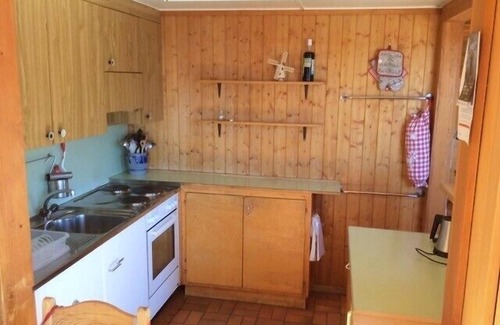 Chandolin Ski Chalet | Outside : 2-storey flat in a typical chalet in Chandolin, for 5 persons, beautiful terrace with nice