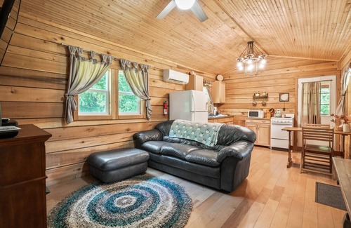 Logan Cabin | Owl Creek on 54 ac, pond, hot tub, fire ring,grill