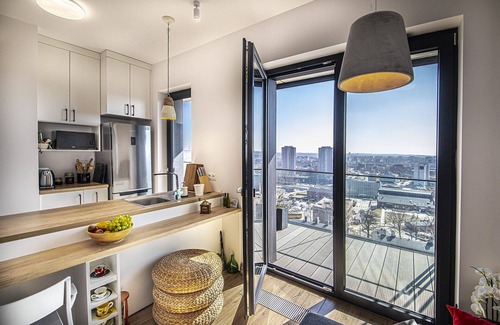 Katowice Apartment | Panorama Penthouse AC 100m2 city center