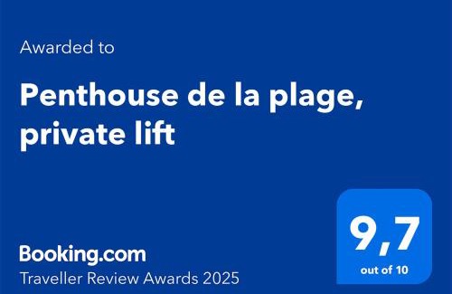 Belle Mare Apartment | Penthouse de la plage, private lift