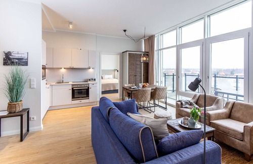 Travemuende Apartment | Penthouse floor, terrace, sauna, 2 bedrooms (63) - Dockside Travemünde