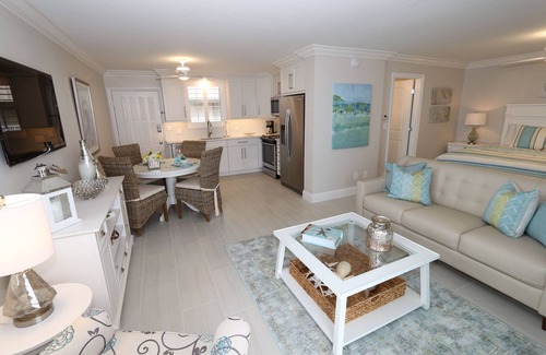 Bonita Springs Condo | Penthouse Studio with Gulf Views, completely remodeled and beautifully appointed