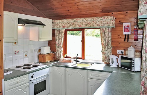 Porthyrhyd Ski Chalet | Pine log lodge with one double and one twin.