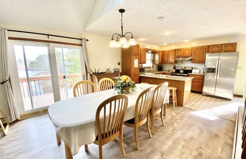 Long Pond House | Pocono Lakefront Onsite Swimming Pool/Hot Tub, Playset/2 docks/Sandy Beach/Boats