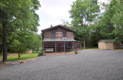 Berkeley Springs Ski Chalet | Pondview Cabin - Rustic Log Style Home, Grill, Wifi, Screen Porch, Trail, View, Pond Access, King Bed