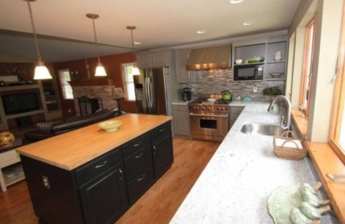 Pocono Lake House | Private 200 feet of lakefront, giant backyard, firepit, canoe, kayaks & more!