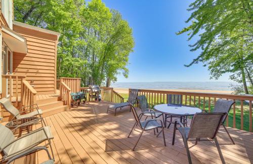Menominee House | Private Beach and Deck Spacious Lake Michigan Home