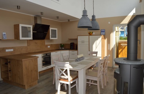 Lobnitz House | Private beach! NEW villa "Cloudless" with fireplace and sauna right on the beach