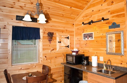 Flintstone Ski Chalet | Private cabin with two double beds (sleep 4)