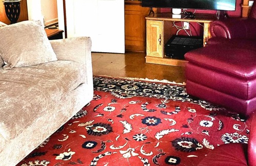 Youngstown Apartment | Private Fenced Yard King Bed Grill Fireplace