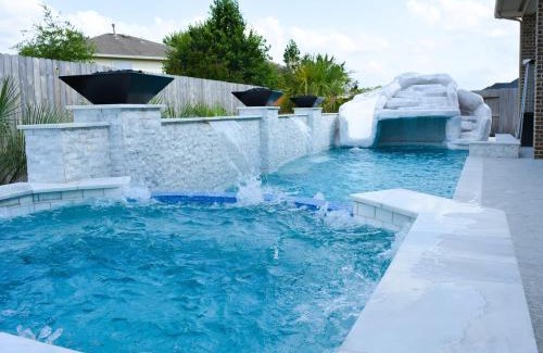 Tomball House | Private Houston Oasis Waterfall Pool Jacuzzi