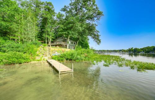 Smyrna House | Private Island Home in Belding with Dock and Grill!