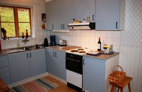Ydre Municipality House | Red and white holiday home near the forest and not far from the lake and swimming facilities