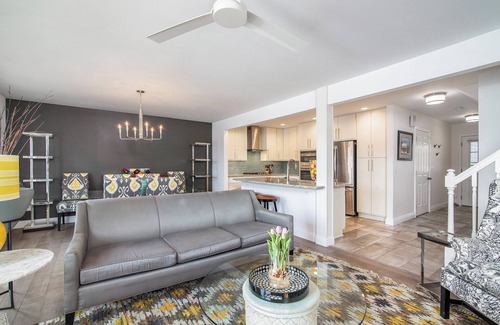 Manistee Condo | Remodeled Harbor Condo Steps to Lake MI