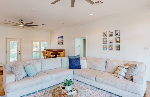 China Spring House | Remodeled riverfront country home with firepit, grill, river views, patio, W/D