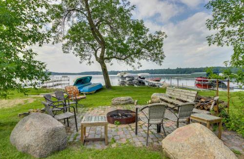 New York Mills House | Remote Retreat Cozy Home with Big Pine Lake Access!