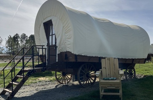 Lillington House | River-Front Wagon Glamping- The Dogwood