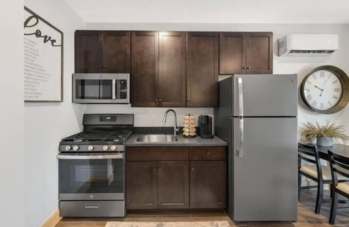 Berlin Apartment | Romantic Getaway with Private Patio and Hot Tub on Main Street - Maple Suite