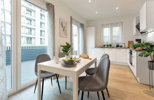 Heilbronn Apartment | Rosenberg-oase - Stellplatz, 2zi/78m²/4p, Terrasse, Eparken in 100m