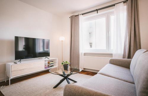 St Lorenz Apartment | Sadebo Apartments Lübeck mit Terrasse oder Balkon