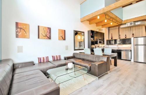 The Villas Condo | Santana Row Penthouse. Sleeps 5, 4 beds. 2 bedroom, 2 bath. Faces the Row