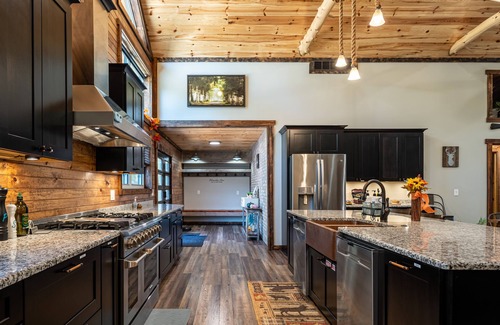 Ste Genevieve House | Secluded Cabin with Heated Pool, hot tub, fireplace & so much more
