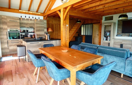 Villages du Lac de Paladru House | SEEBLICK romantic chalet spa/lake view