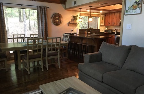 Scroggins House | Serenity. Beautiful Lake Cypress Springs Cabin with Boat Slip.