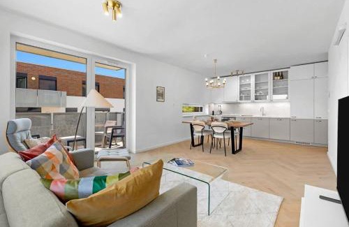 Nove Mesto Apartment | Shiny Stay with Balcony & Private Parking