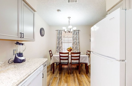 Stillwater House | Single-level home near OSU campus with fenced yard, patio, & grill