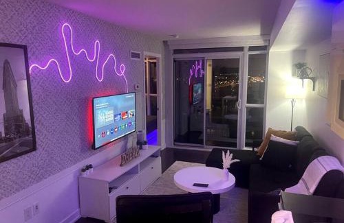 CityPlace Apartment | SkyHigh Haven LED-Lit Downtown Condo Retreat