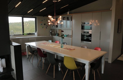 Blaskogabyggd Villa | Sólfaxi Modern Luxury Villa, Amazing Panorama View, on the Golden Circle.