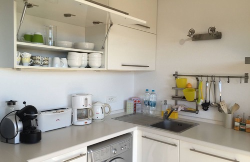 Calvi Apartment | Spacious air-conditioned 2-room apartment, large terrace overlooking wooded park with swimming pool
