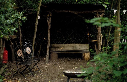 Burghclere RV Rental | Spacious and cosy 6 meter Bedouin Bell Tent in a secluded woodland clearing