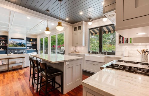 Palisades Highlands House | Spacious and Serene Family Home with Pool in Gated Pacific Palisades community
