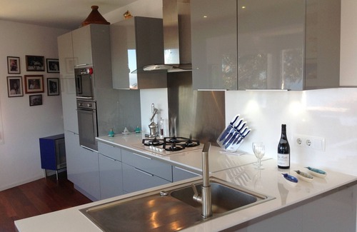 Roses Town Center Villa | Spacious designer villa with stunning sea and mountain views, pool and hot tub