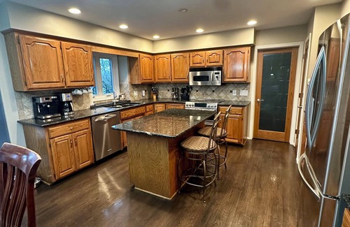 West Omaha House | Spacious Family Home + Park Views | Sleeps 8