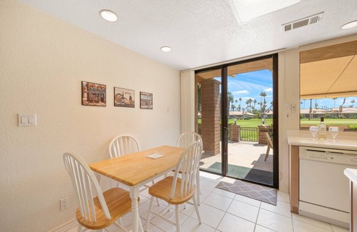 Palm Desert Condo | Spacious Golf View Condo with East-Facing Patio, Wet Bar, Smart TVs, Garage & Community Pool