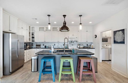 Surfside Beach House | Spacious Home with Game Room, Deck & Bunk Room