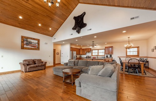 Oakland House | Spacious Lake Escape w/Game Room & Views