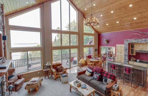Walker House | Spacious Leech Lake Home on 2 Private Acres, 200' of lake shore 15 Minutes to Walker with boat lift, dock, swimming, fire pit