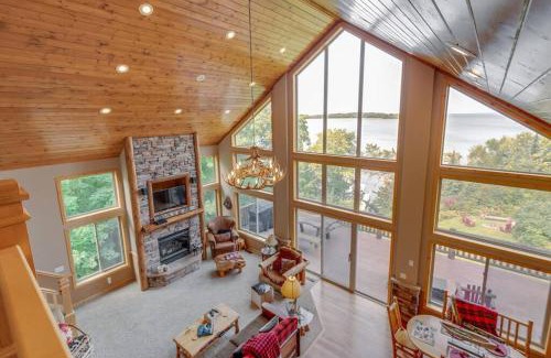 Walker House | Spacious Leech Lake Home on 2 Private Acres, 200' of lake shore 15 Minutes to Walker with boat lift, dock, swimming, fire pit